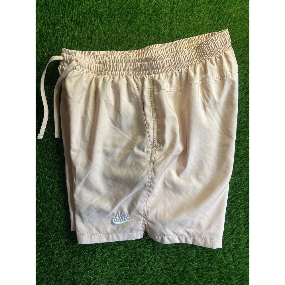 Nike Sportswear Pink Salmon Woven Flow Shorts Swim Mens Size Large EUC